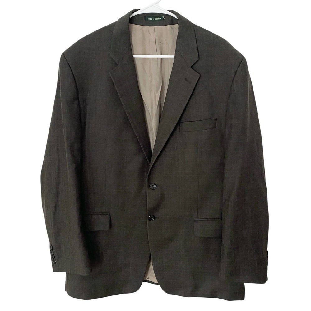 Vtg Lauren Ralph Lauren Mens Wool Cashmere Blend Blazer 46R Made in Canada